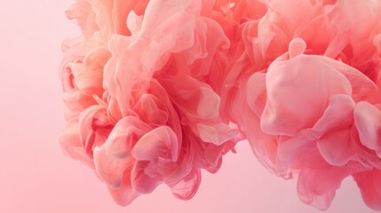 Fototapeta premium Soft pink abstract smoke swirl with flowing textures and gentle gradients, creating a dreamy and ethereal atmosphere for artistic backgrounds or designs