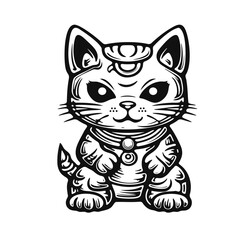 vector illustration of a cat