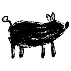 Pig Hand Drawn Scribble