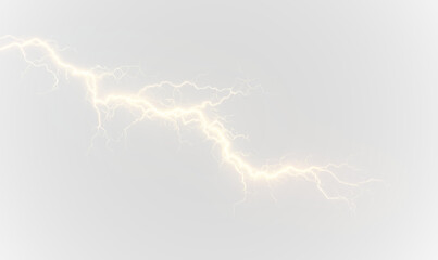 Striking lightning bolts flash dramatically across a transparent background. Perfect overlay for storm, thunder, and electric effects. Adds intensity and energy to digital or graphic compositions. Bac