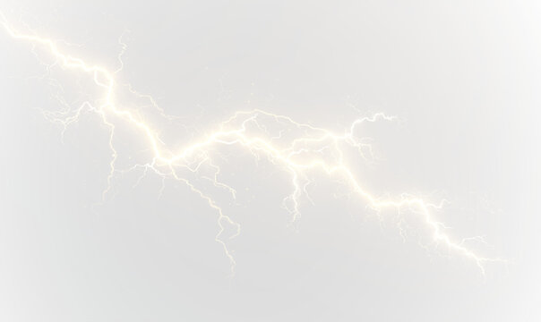 Luminous lightning bolts strike with electric intensity, adding drama to any scene. The fast-moving streaks create dynamic weather energy. Transparent overlay works perfectly for digital compositions. - Powered by Adobe