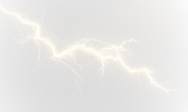 Luminous lightning bolts strike with electric intensity, adding drama to any scene. The fast-moving streaks create dynamic weather energy. Transparent overlay works perfectly for digital compositions.