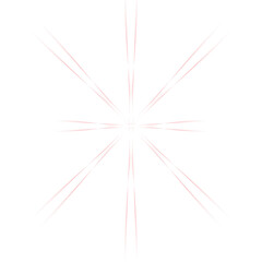 A single, bold red exploding star or lens flare, perfect as a focal point for sales, discounts, awards, or high-impact advertising. Delivered as a high-quality PNG file with transparent background.