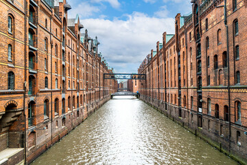 Naklejka premium World heritage site the historic warehouse district in Hamburg