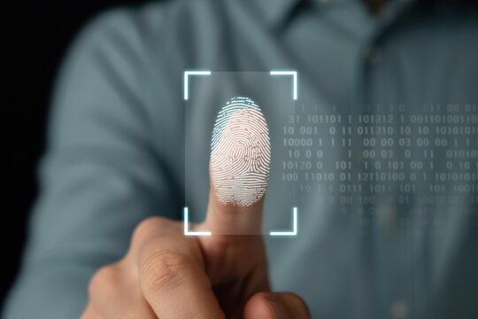 Fingerprint scan security biometric identification technology access control authentication system unlock device