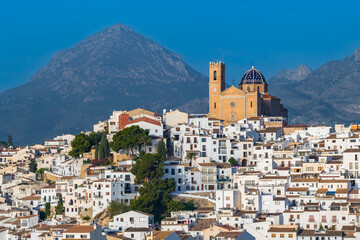 Golden Aerial Sunrise Over Altea: Capturing the Iconic White Village, Dome Church, and...