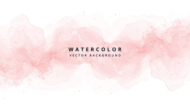 Delicate watercolor background in pastel pink isolated on, perfect for adding a touch of elegance to your designs with its soft and dreamy texture