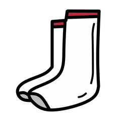 Vector ilustration of white sock