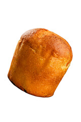 Panettone small sweet pastries Christmas traditional dessert Easter cake tasty snack fresh delicious gourmet food background on the table rustic top view copy space