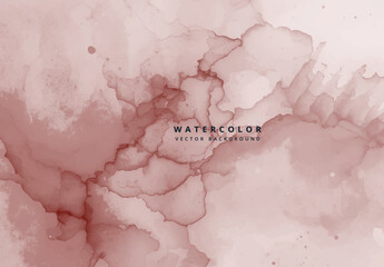 Elegant watercolor background with soft pink and deep red hues, creating a dreamy and artistic texture perfect for adding depth and sophistication to designs