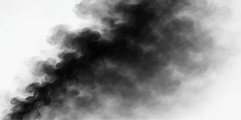 Dramatic white smoke texture against a dark black abstract background