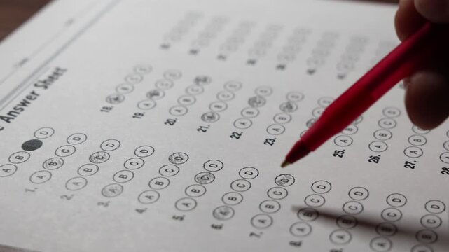 grading a test, passing with an 100% A