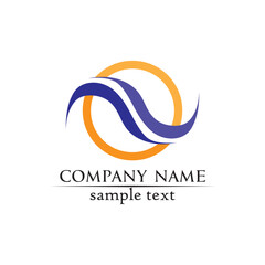 Fototapeta premium Waves beach logo and symbols template icons app