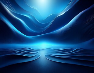 deep blue gradient with glowing edge dark light