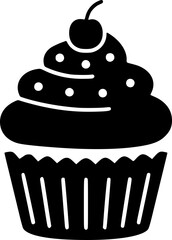 Cupcake with Frosting and Sprinkles Icon