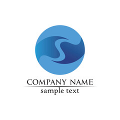 Fototapeta premium Waves beach logo and symbols template icons app