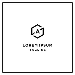 Fototapeta premium sa or as hexagon logo