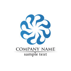 Waves beach logo and symbols template icons app