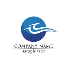 Waves beach logo and symbols template icons app