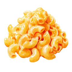 A watercolor painting of Mac And Cheese, vector illustration on white background.