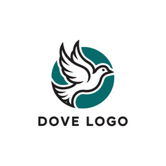 Obraz premium Elegant Dove Bird Logo Design Vector