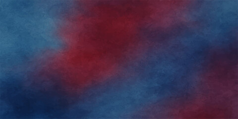 Abstract watercolor background featuring a colorful grunge texture pattern with shades of orange, fire, red, and yellow paint illustrating smoke and light against a dark blue sky
