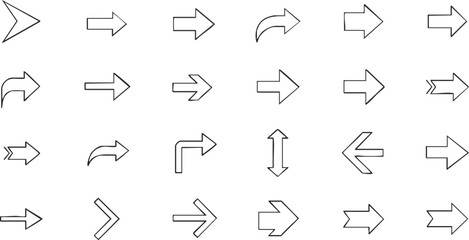 Collection of Hand Drawn Arrows for Navigation and Design Elements