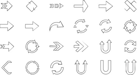 Variety of Arrow Vector Graphics for Design Projects