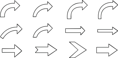 Arrow Graphics Set Vector Design Pack for Directional Icons