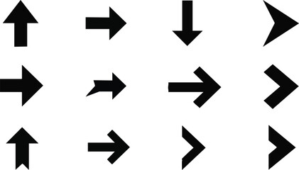 Collection of Diverse Arrow Designs on White Background