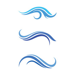 Waves beach logo and symbols template icons app