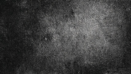 Grungy black canvas texture background with distressed worn fabric surface Vector, illustration