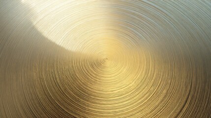 Fototapeta premium Abstract close-up of spiraling golden metal texture with soft light reflections creating an artistic and elegant visual background for creative projects
