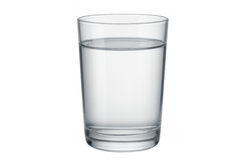 Glass of clean clear water quenching thirst, symbolizing purity, health and essential hydration, transparent background
