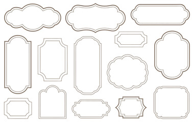Obraz premium Vintage Frames – Elegant Decorative Labels with Classic Ornamental Borders