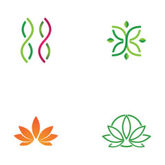 Green leaf logo ecology nature element