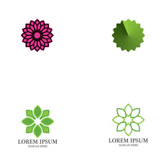 Green leaf logo ecology nature element