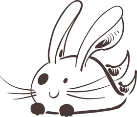 Rabbit Silhouette Illustration Set – Bunny Vector Bundle