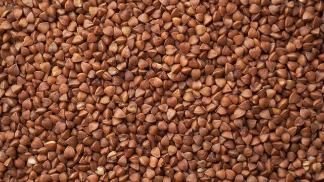 Buckwheat grains flatlay macro loop seamless organic texture