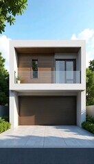 Fototapeta premium modern house with balcony
