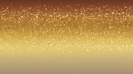 Obraz premium Shimmering Gold Glitter Background with Gradual Transition from Bright Sparkles to Soft Warm Tones for Elegant Design Projects and Celebrations