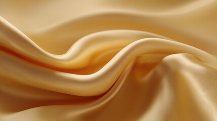 Obraz premium Beautiful Golden Silk Fabric Background with Soft Smooth Texture Ideal for Colorful Fashion or Elegant Design Projects and Luxury Home Decor