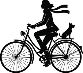 Obraz premium Bicycle silhouette vector illustration