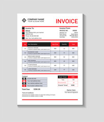 Obraz premium Professional invoice template design with clean business layout