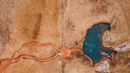 Aerial View of a Vein-like Red River Delta Landscape