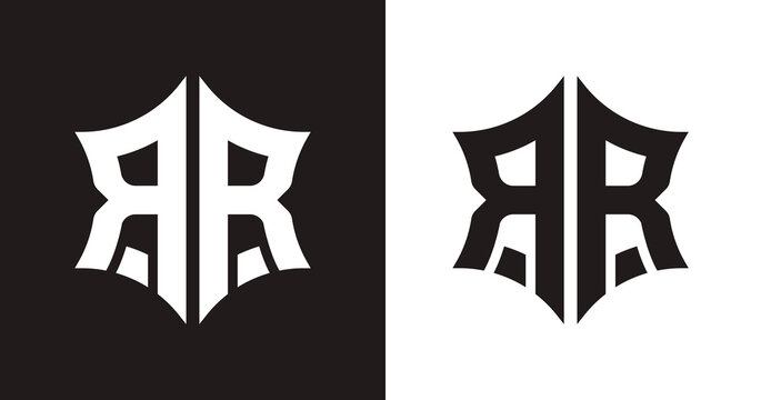 RR Letter Logo Design. Geometric RR Hexagon Letter Monogram Logo Design