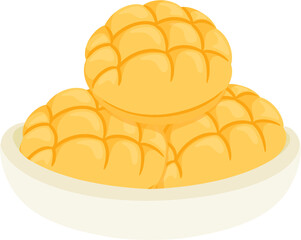 illustration melon pan