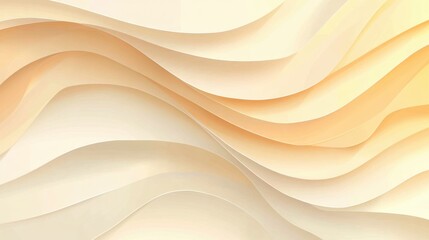 Obraz premium Abstract Waves of Creamy Tones and Soft Curves Suitable for Backgrounds and Textures in Various Creative Projects and Designs