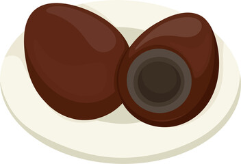 illustration century egg