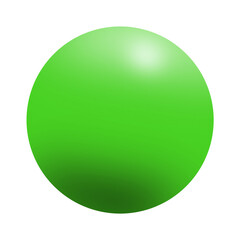 green glossy sphere